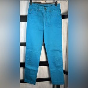 Vtg Fiorucci Made In Italy 100% Cotton Jeans, 27"X30", Hi-Rise Straight Leg, NEW